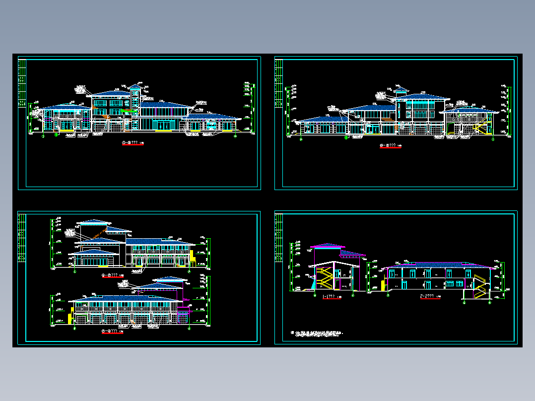 小区会所立面图