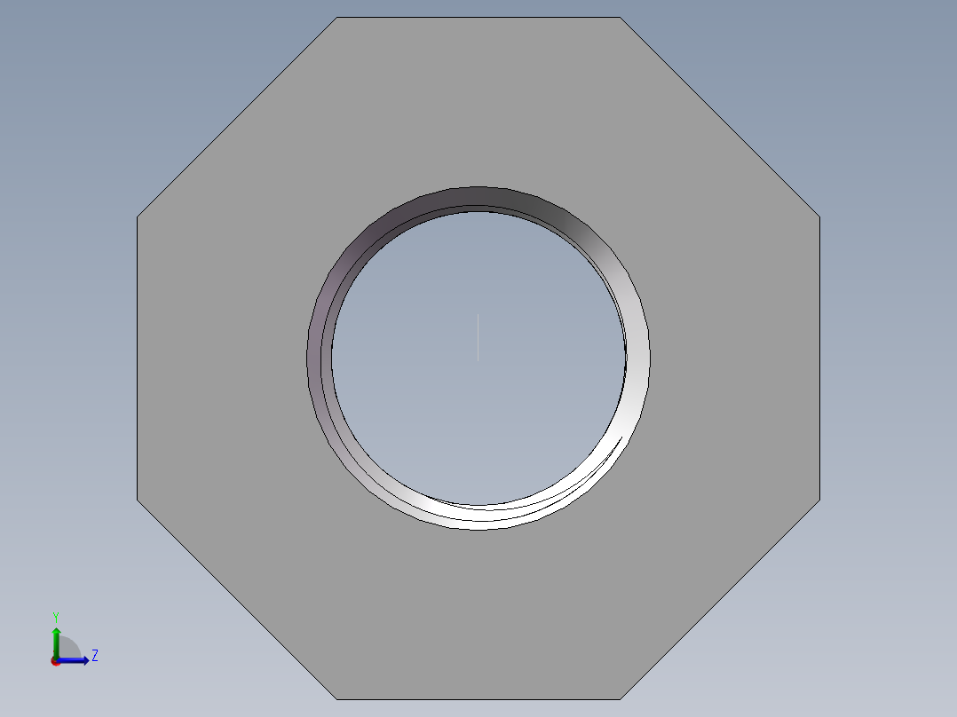 转接头-内外丝异径 DN32-DN15左视图