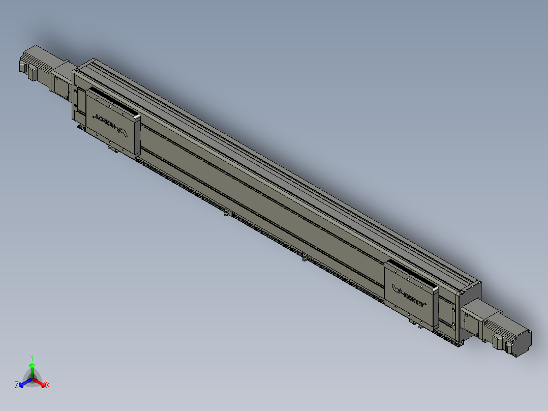 威洛博双电机滑台-VC14D2-S350-BC-P40-C6正等轴测图