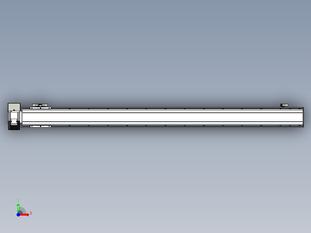 同步带滑台-半封闭B10H-L45-S1250-RU-P40-D3前视图
