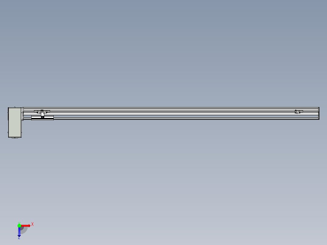同步带滑台-半封闭B10H-L45-S1250-RU-P40-D3俯视图