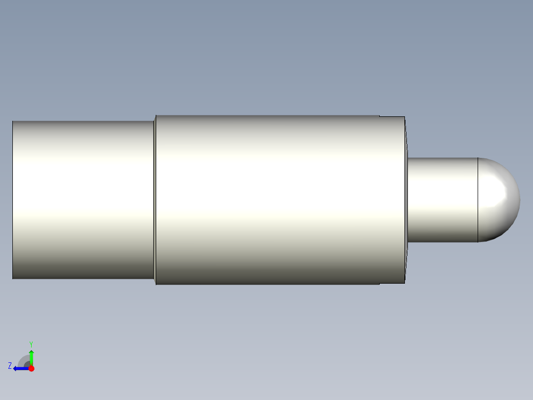 定位柱(輕荷重) SP-3D多系列多零件图纸模型右视图
