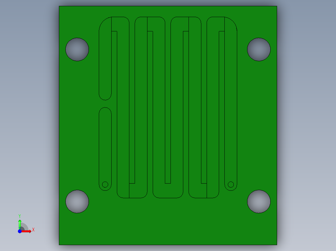 4加仑吹塑模具前视图