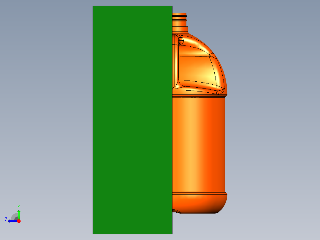 4加仑吹塑模具右视图