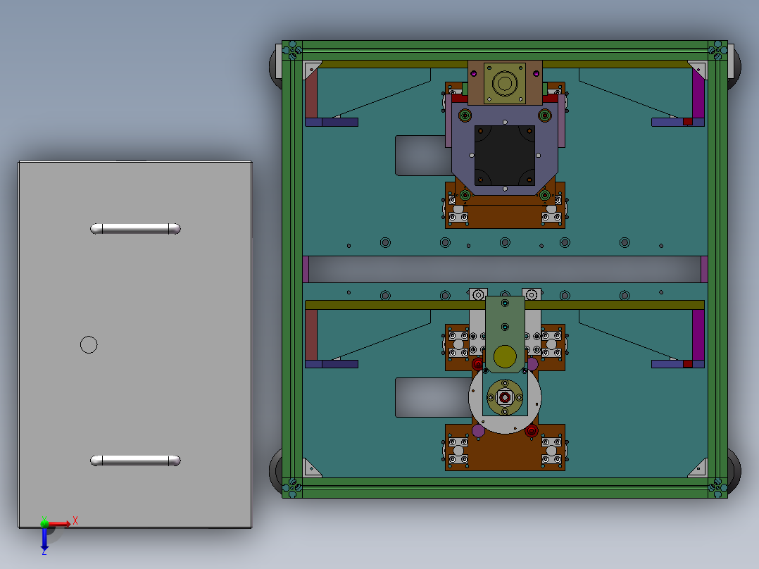 除尘机总装图（总图）俯视图