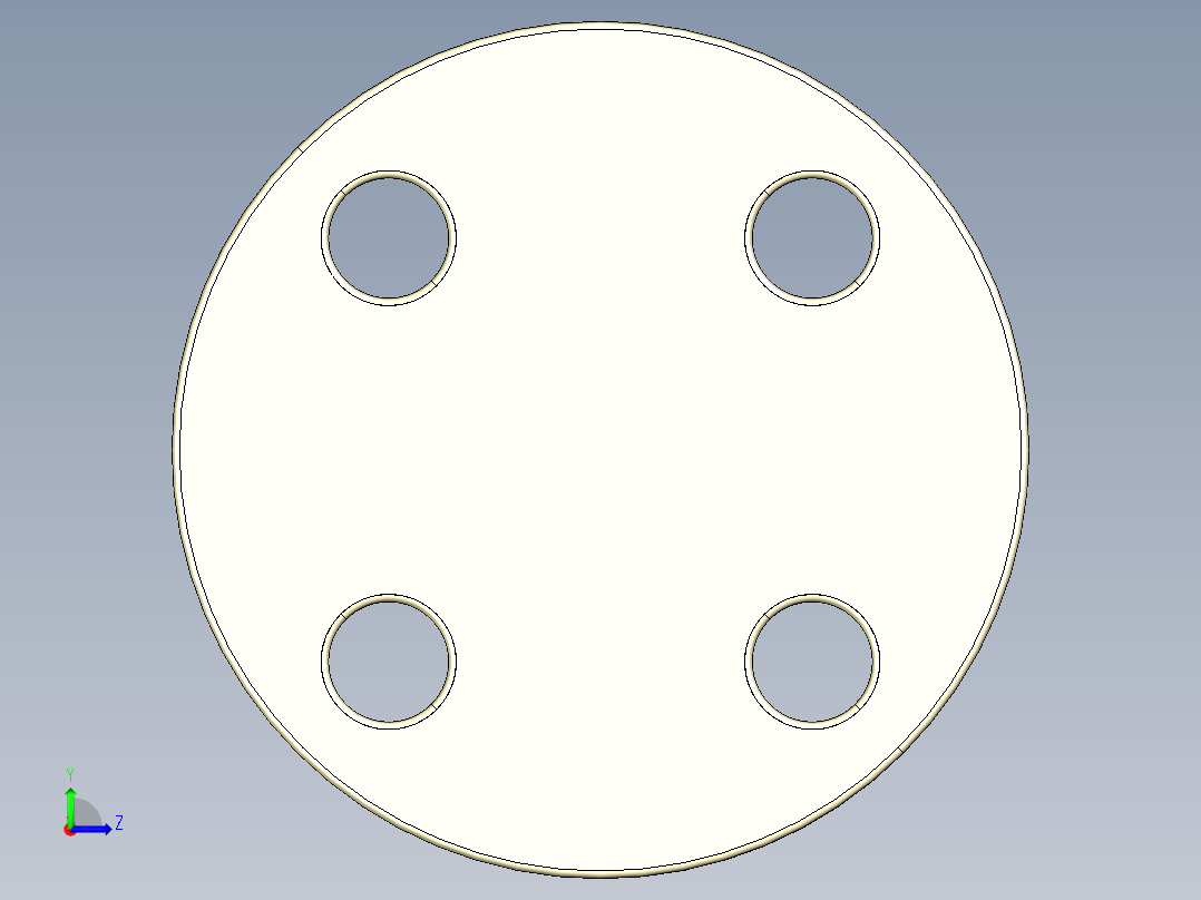 22OABC 钢芯盲法兰，聚丙烯玻璃钢涂层，根据ANSI B16.5 cl.150左视图