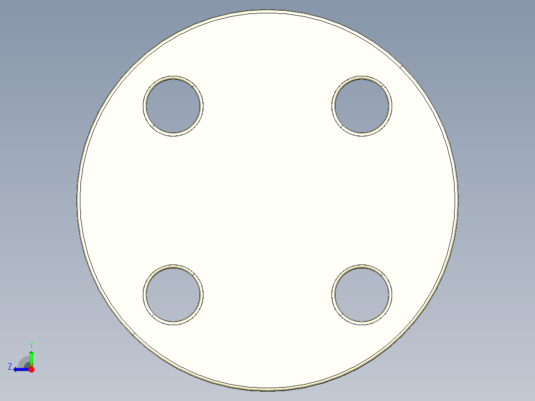 22OABC 钢芯盲法兰，聚丙烯玻璃钢涂层，根据ANSI B16.5 cl.150右视图