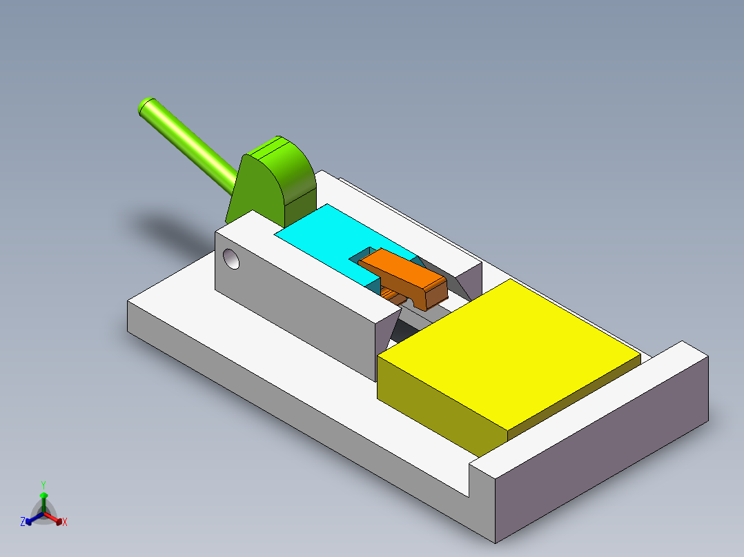压紧机构正等轴测图