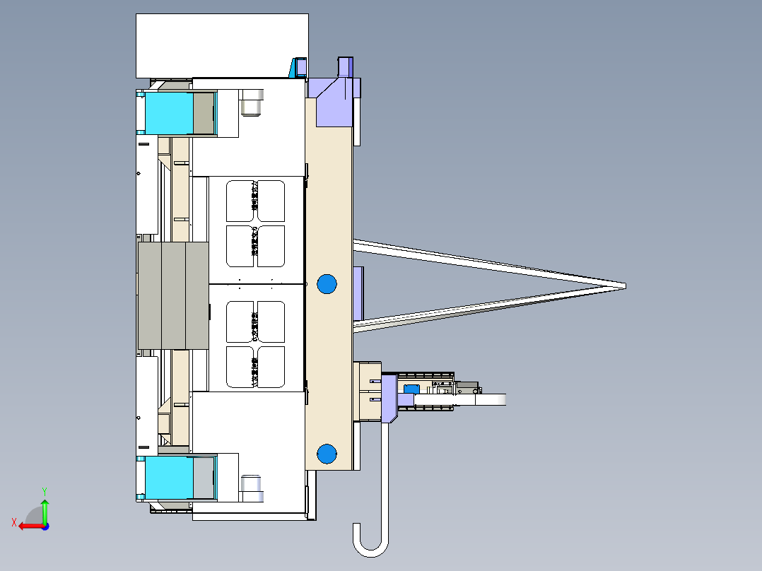 SHY-A2030 总装动柱龙门后视图