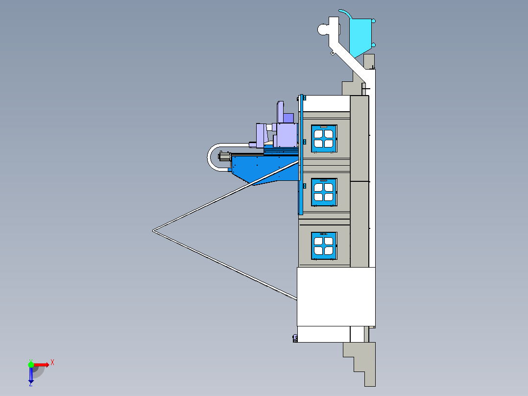 SHY-A2030 总装动柱龙门俯视图