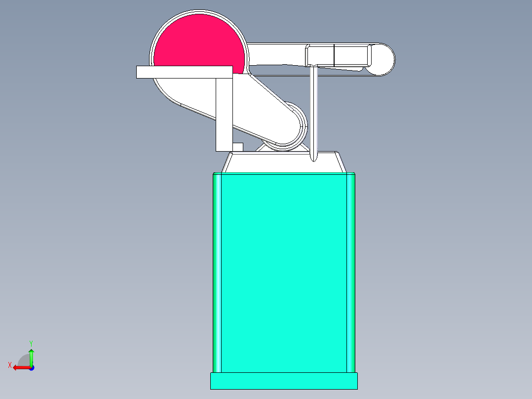 立式砂带磨光机后视图