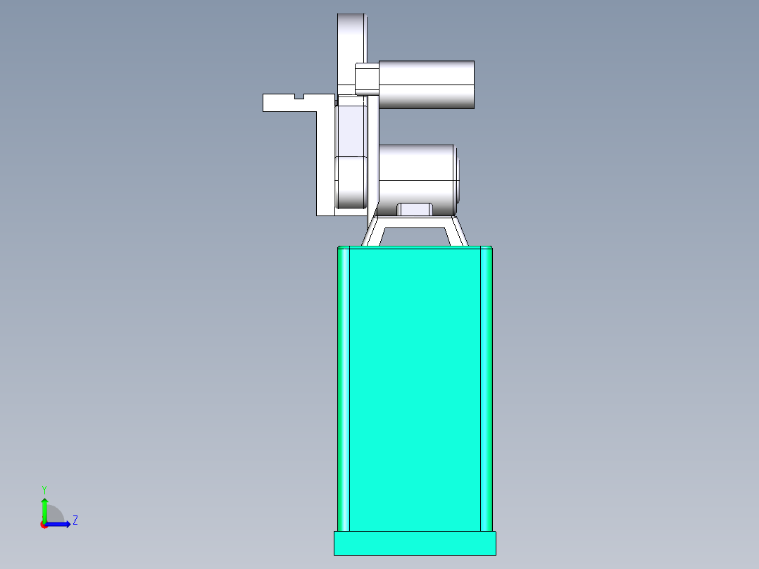 立式砂带磨光机左视图