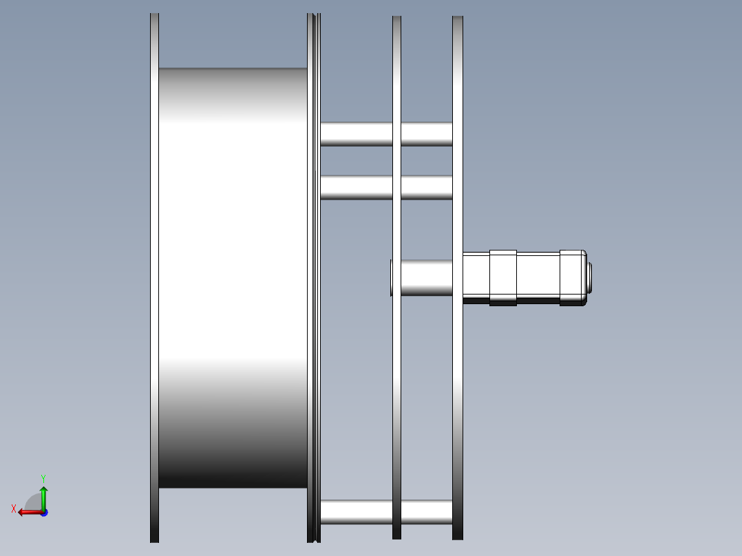 冷风引入阀门三维SW2016带参后视图