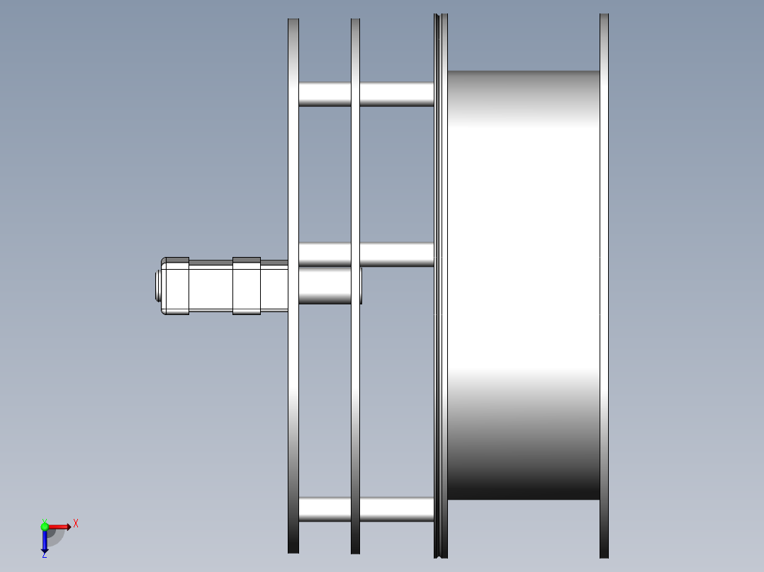 冷风引入阀门三维SW2016带参俯视图