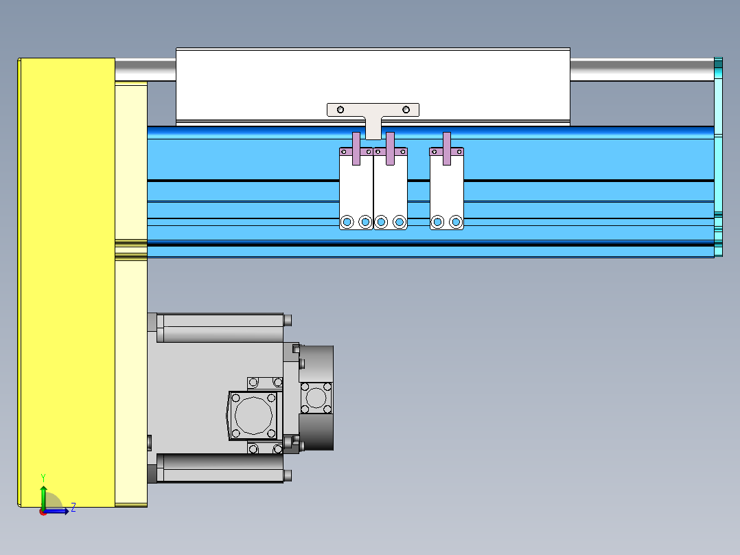 MTH丝杆半封闭模组MTH27-BM-1500W左视图