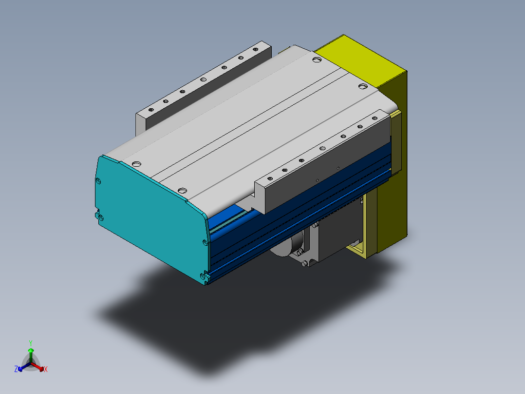 MTH丝杆半封闭模组MTH27-BM-1500W正等轴测图