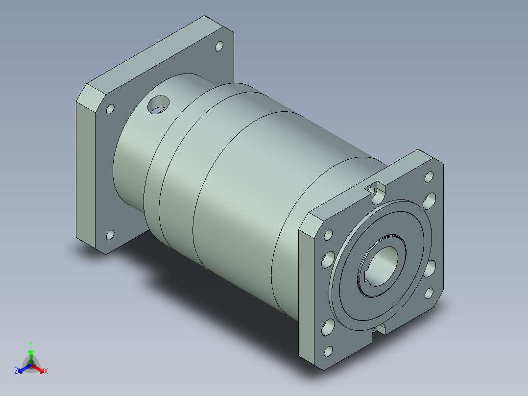 直齿孔PLF160-L3-LC 35-114.3-200-M12.stp正等轴测图