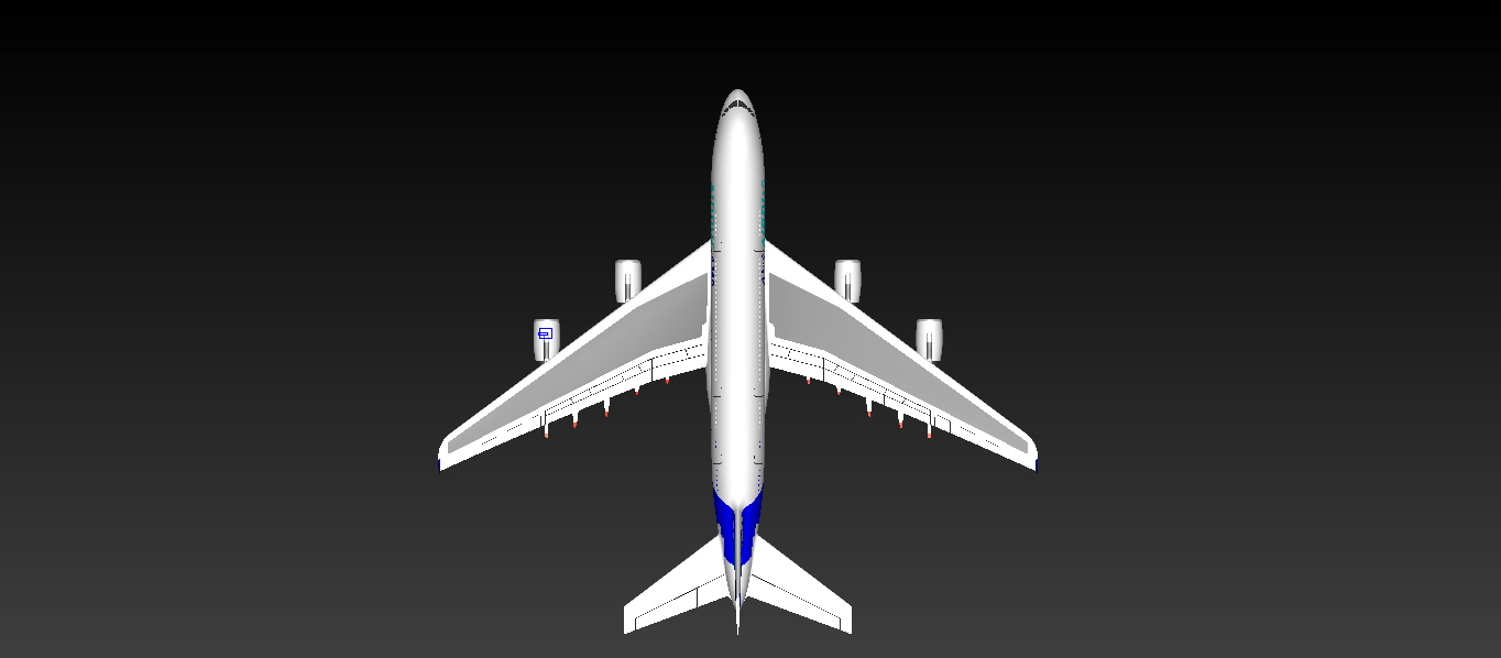 F 空客A380飞机模型 机械设计图纸资料 3D模型 