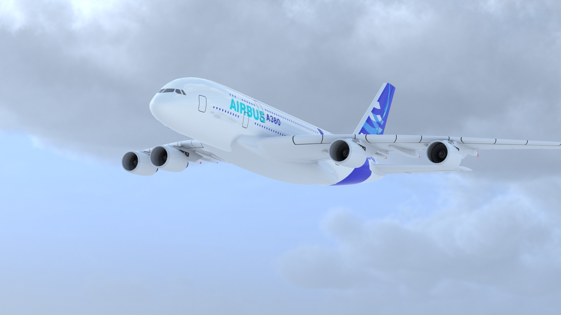 F 空客A380飞机模型 机械设计图纸资料 3D模型 