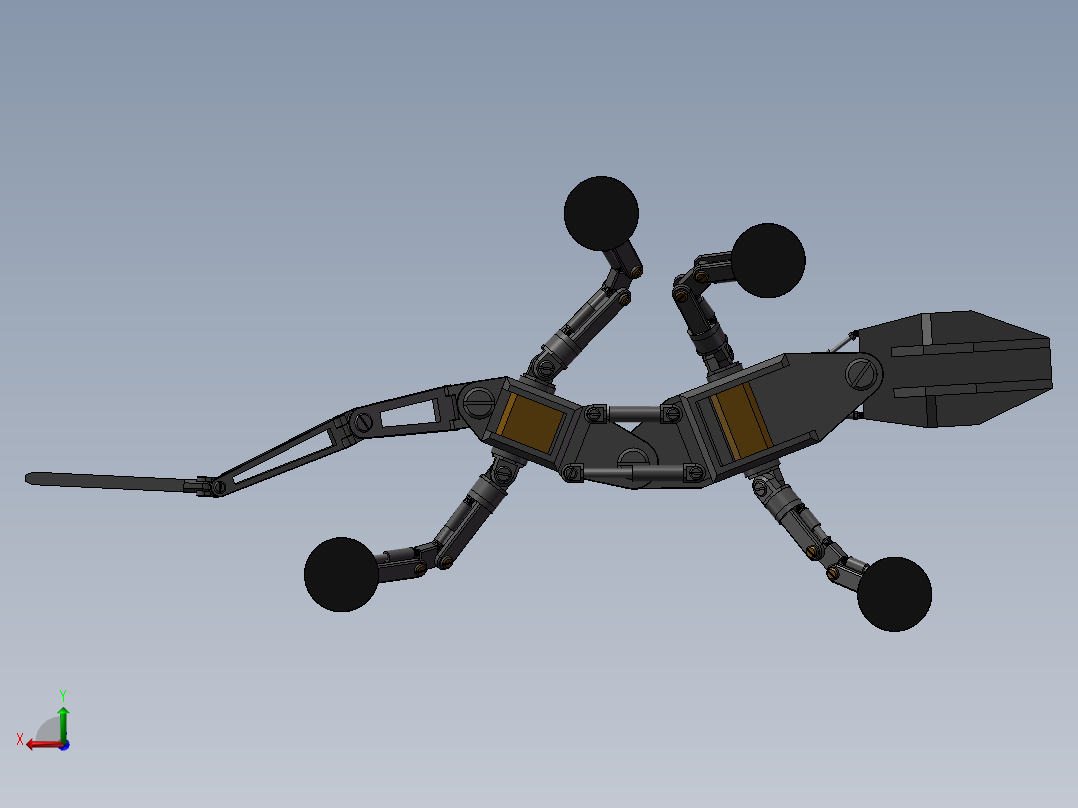 仿生壁虎爬行机器人SW2018+说明书后视图