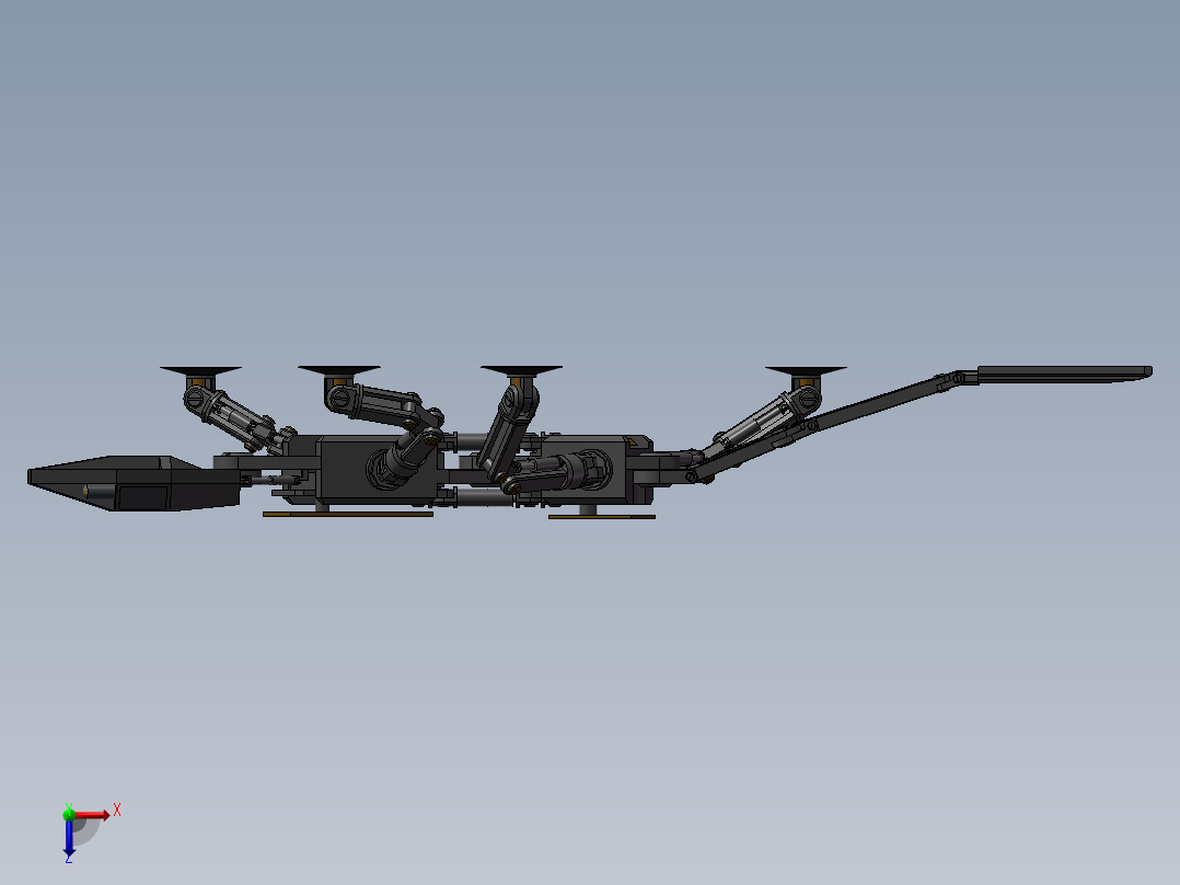 仿生壁虎爬行机器人SW2018+说明书俯视图