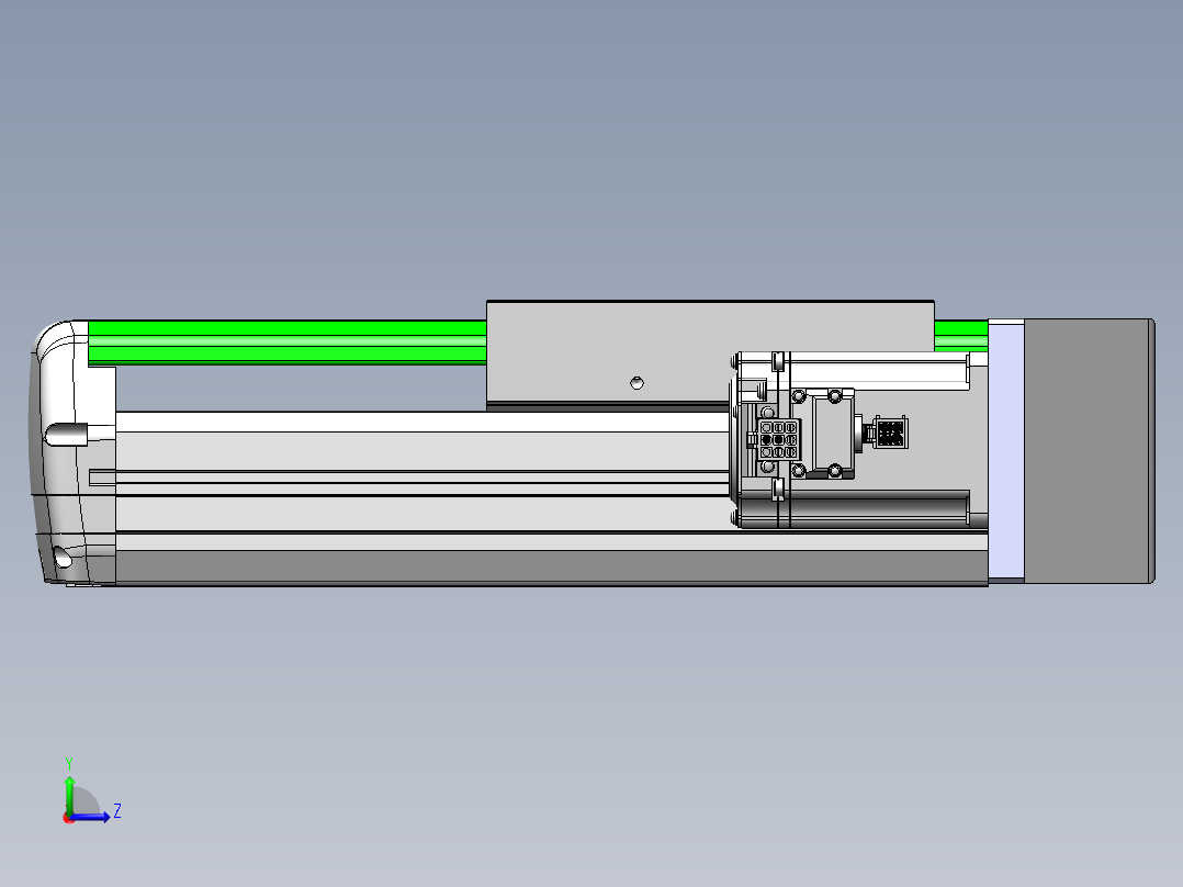 MTH丝杆半封闭模组MTH17-BR-400W左视图