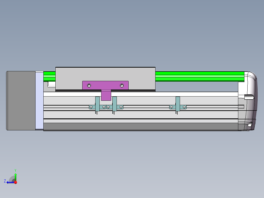 MTH丝杆半封闭模组MTH17-BR-400W右视图