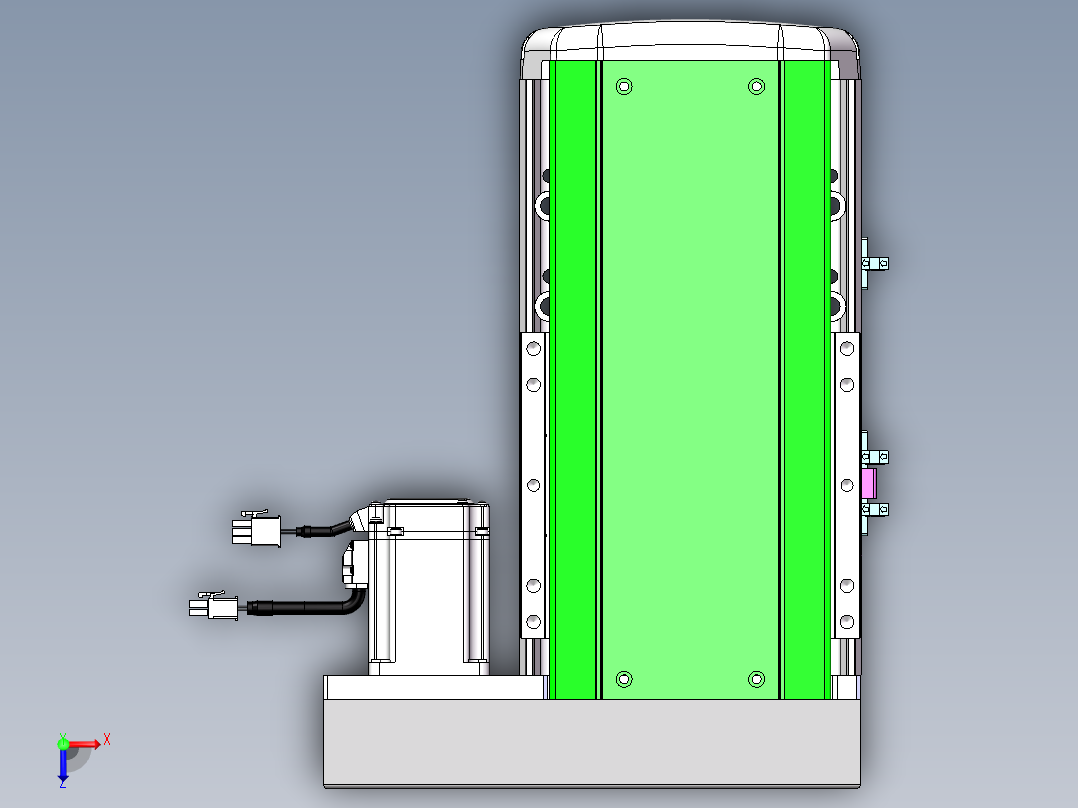 MTH丝杆半封闭模组MTH17-BR-400W俯视图