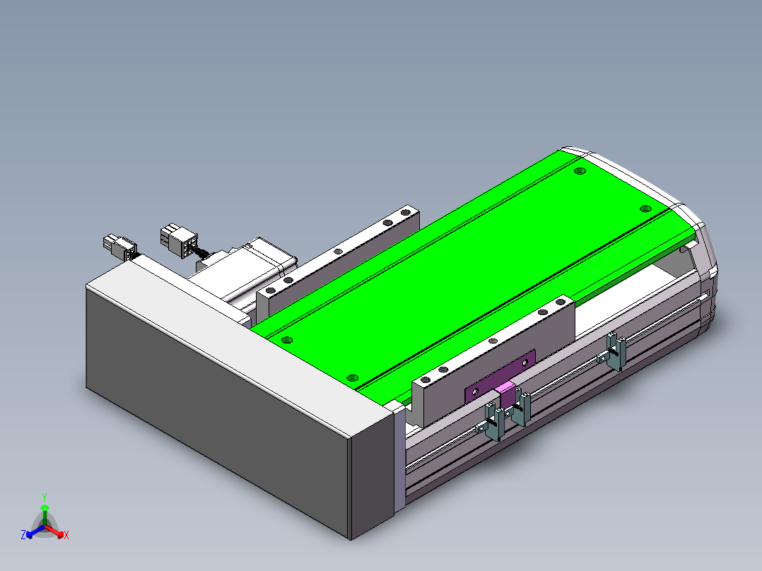 MTH丝杆半封闭模组MTH17-BR-400W正等轴测图