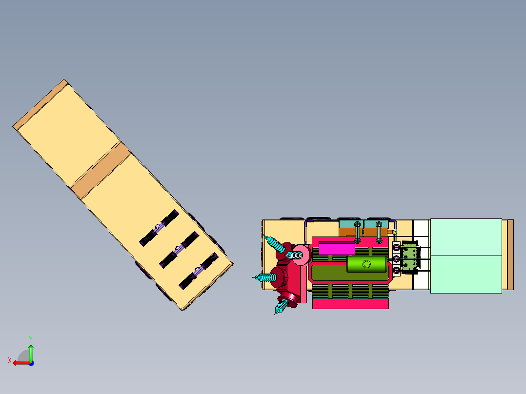 移动式箱式变电站后视图
