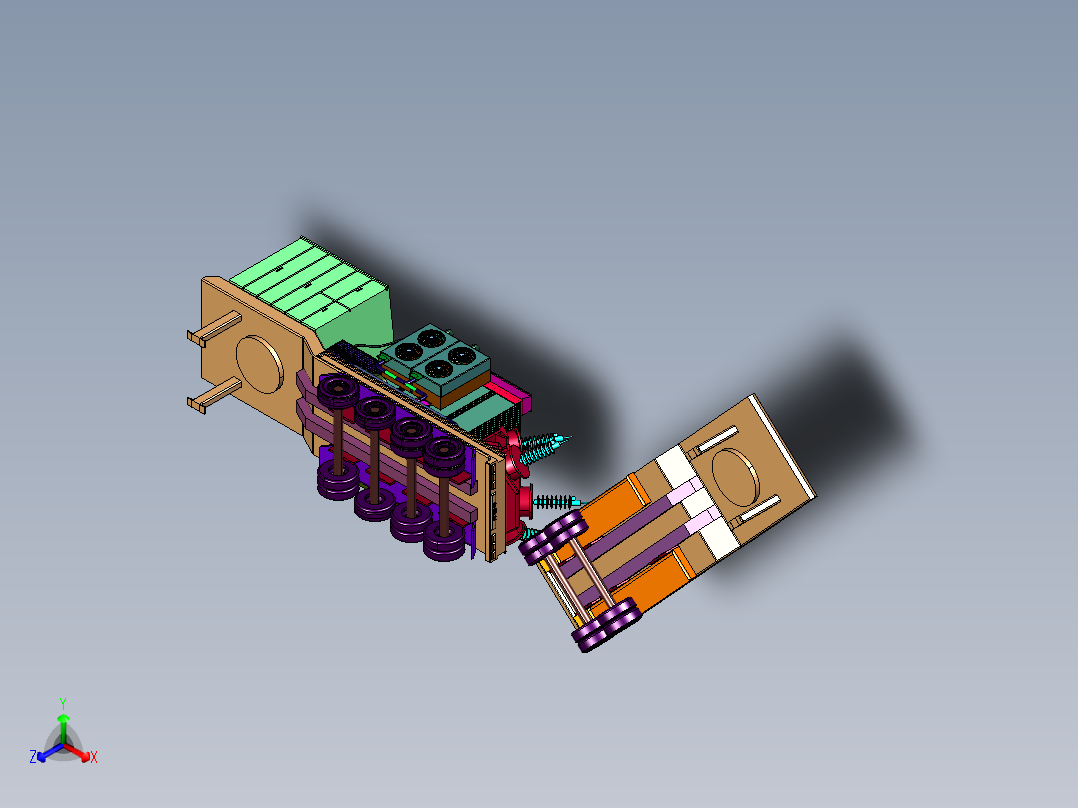 移动式箱式变电站正等轴测图