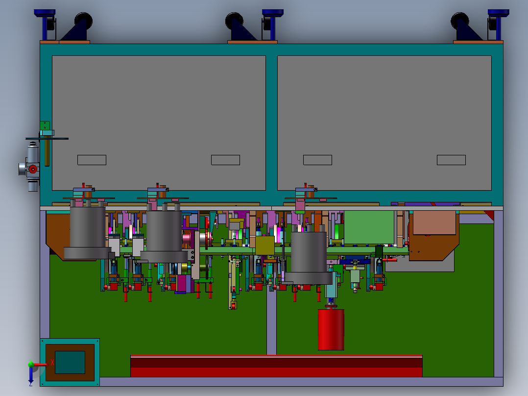 凸轮组装设备俯视图