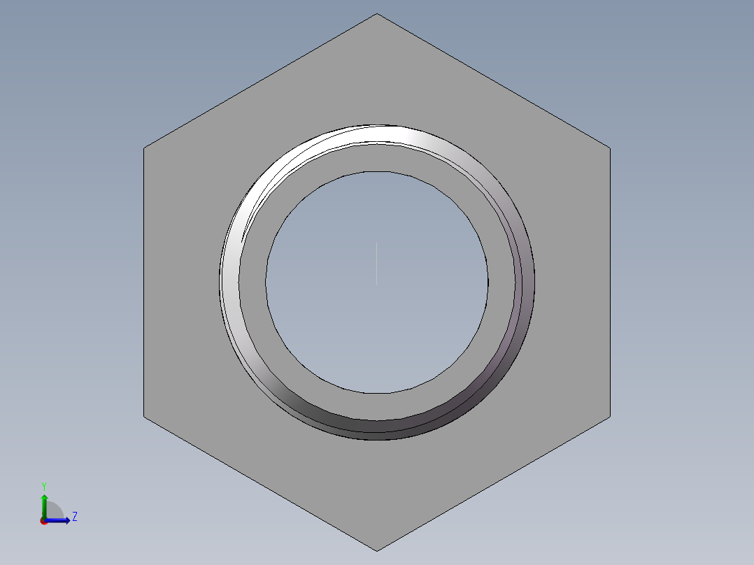 对丝-六角异径 DN15-DN10左视图