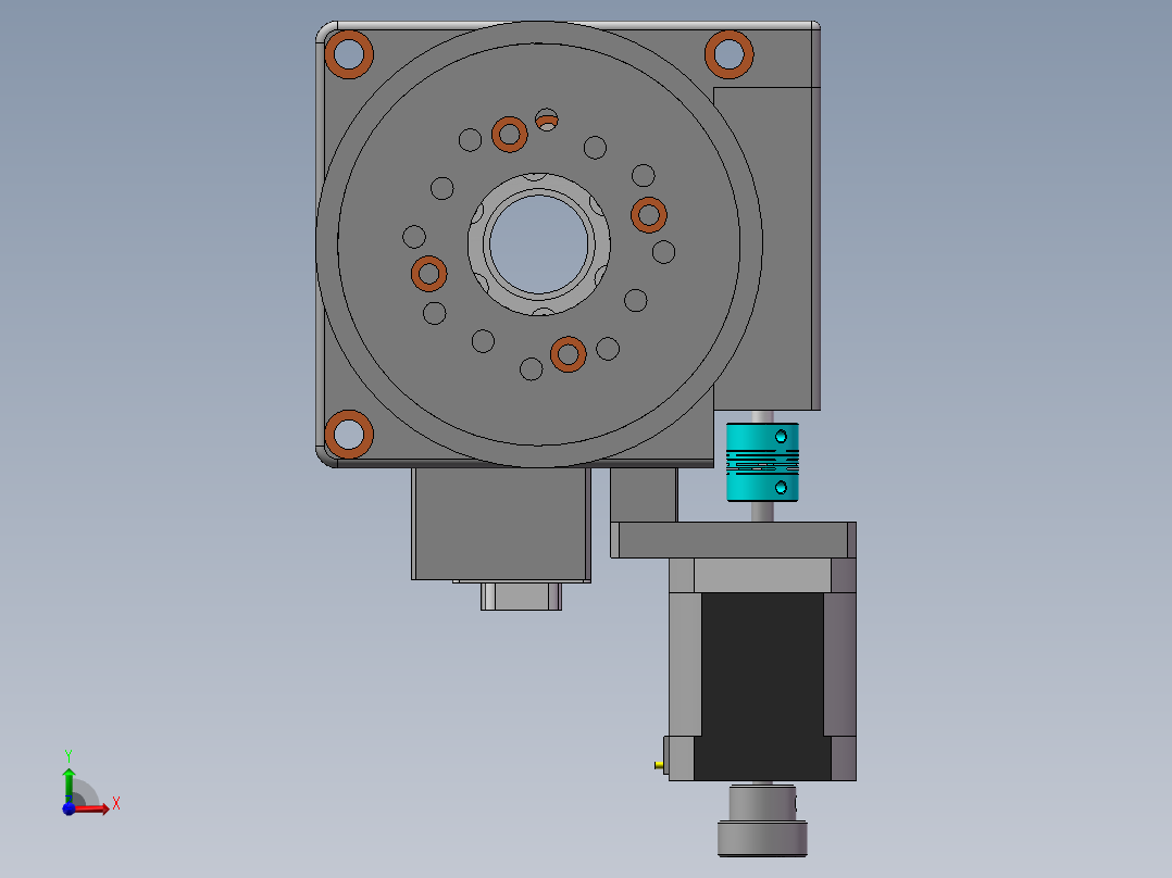 电动旋转台前视图