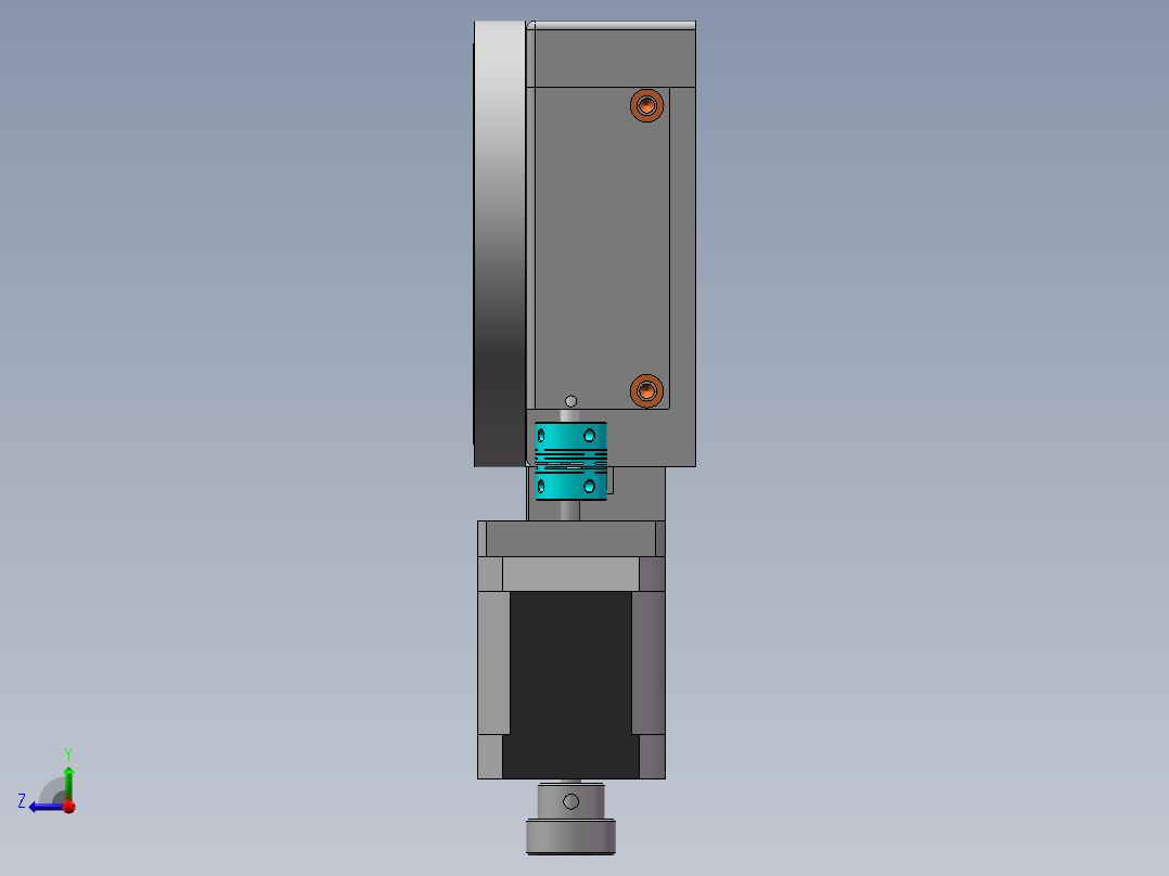 电动旋转台右视图