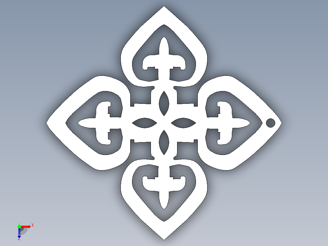 激光切割圣诞装饰俯视图