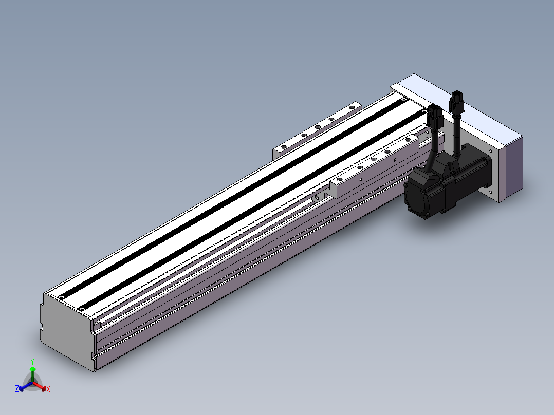 精密模组MY80D-T10-300L-BR-P10B-C4-C正等轴测图