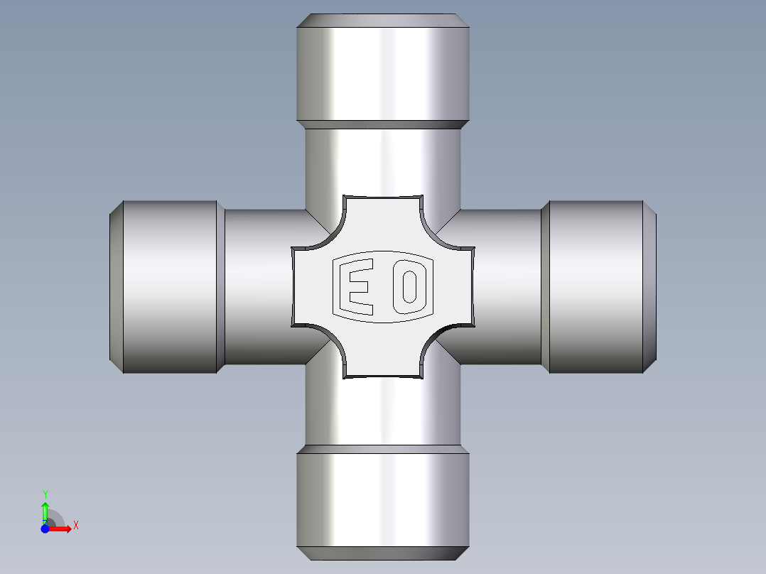 卡套式工业通用硬管接头EO_Union_cross_K06LCFX前视图