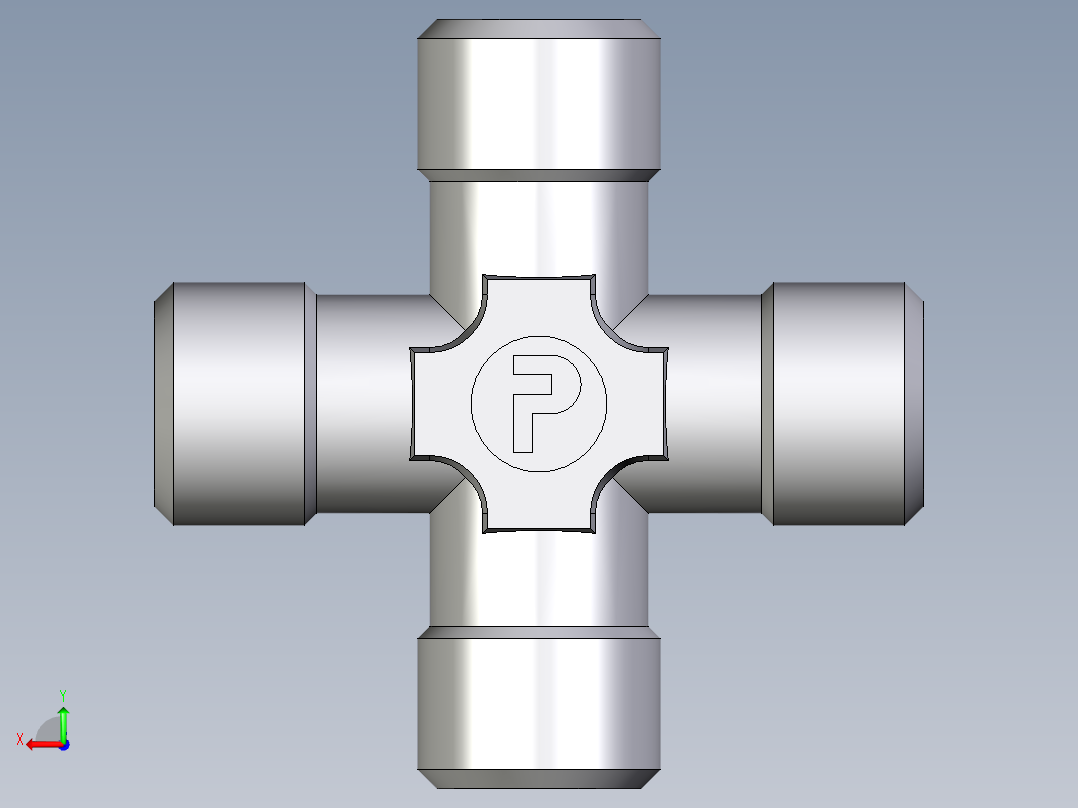 卡套式工业通用硬管接头EO_Union_cross_K06LCFX后视图