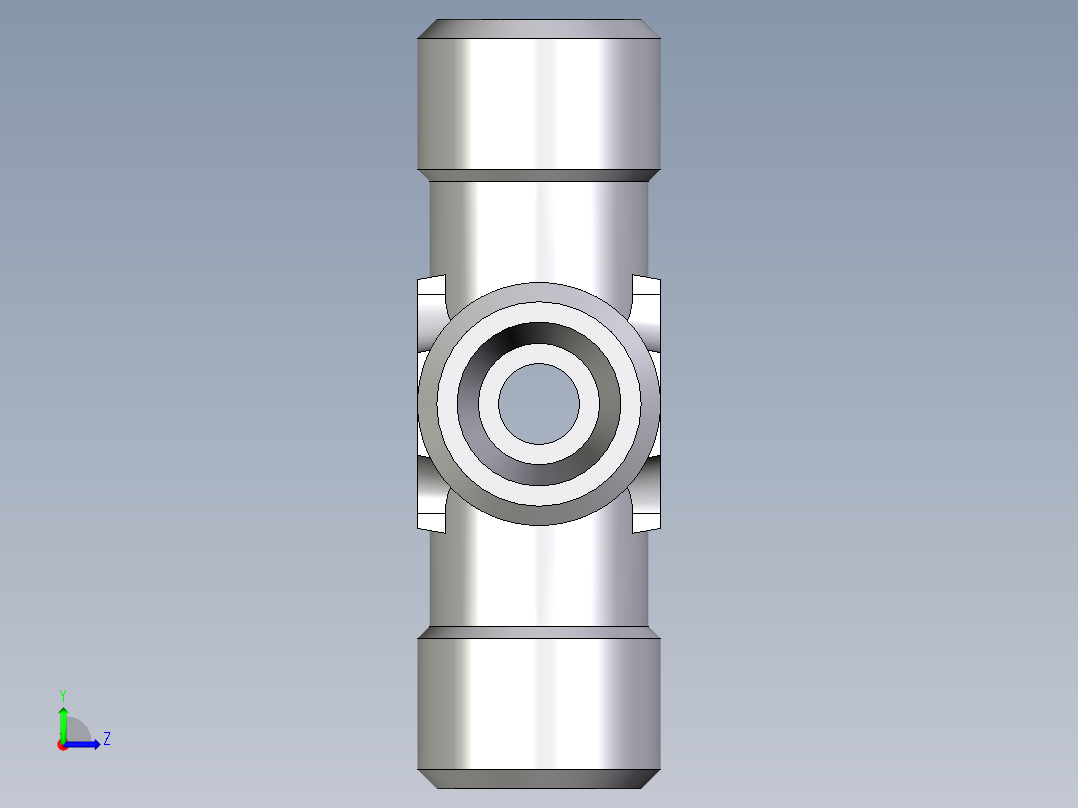 卡套式工业通用硬管接头EO_Union_cross_K06LCFX左视图