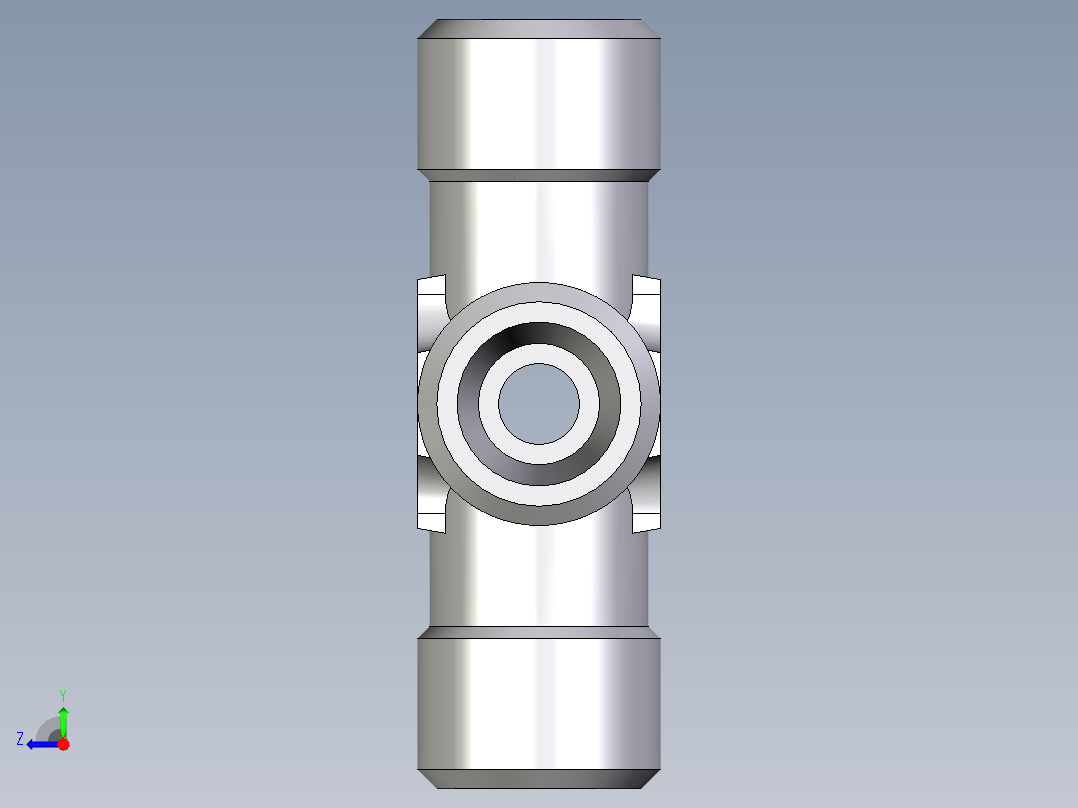卡套式工业通用硬管接头EO_Union_cross_K06LCFX右视图