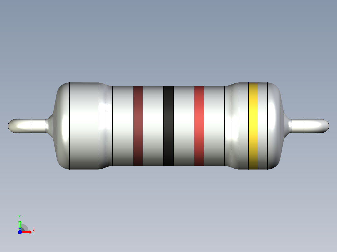 无源元件封装-RES-0.5W-HH-MO前视图