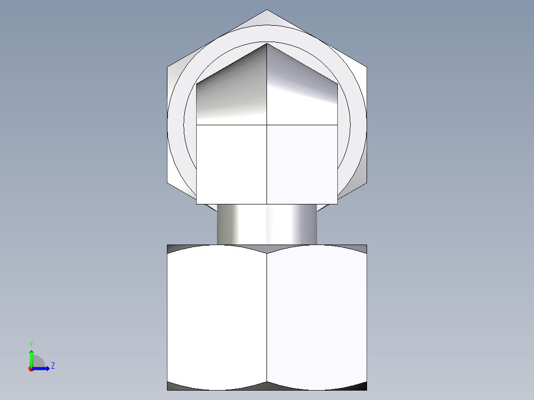 卡套式工业通用硬管接头EO_Standpipe_elbow_EVW12SCF左视图