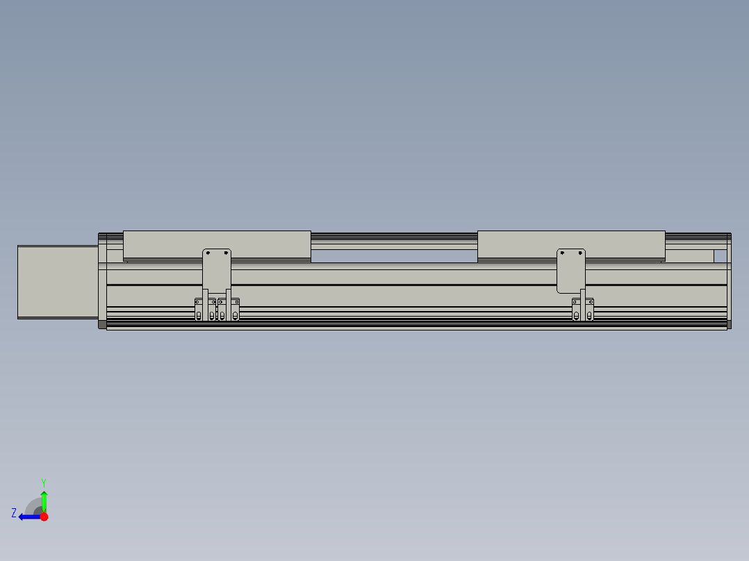 直线模组LHB21-L40-S400-R(B)设计图纸右视图