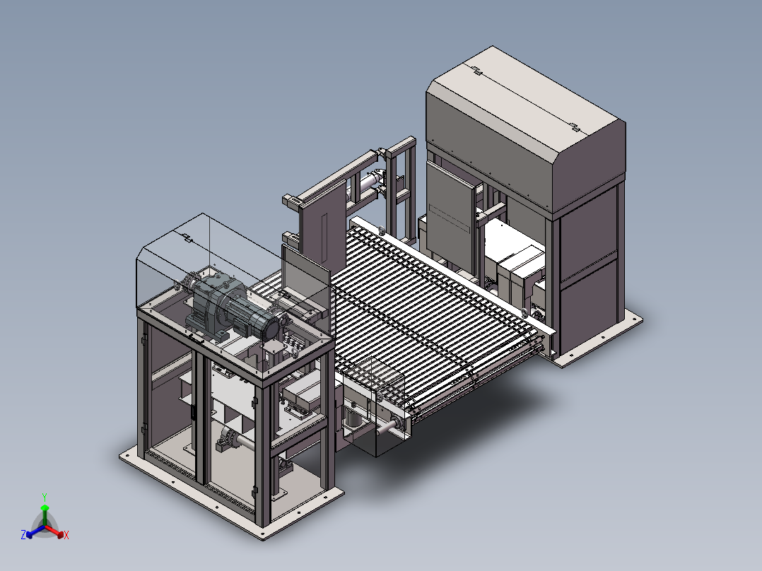 称重功能重载型板链线（sw19可编辑+工程图）正等轴测图