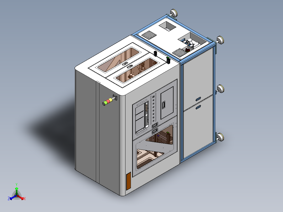 在线式两工位兼容贴标机sw20正等轴测图