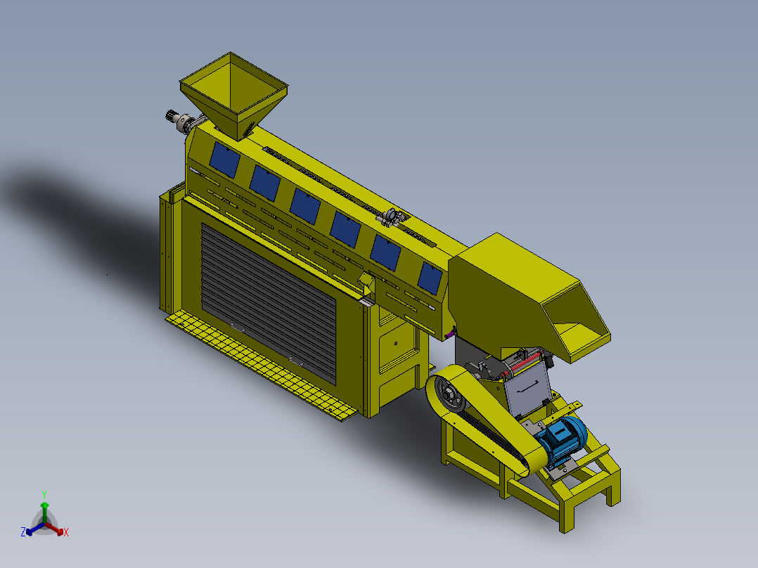 自动粉碎研磨一体化设备sw17可编辑正等轴测图