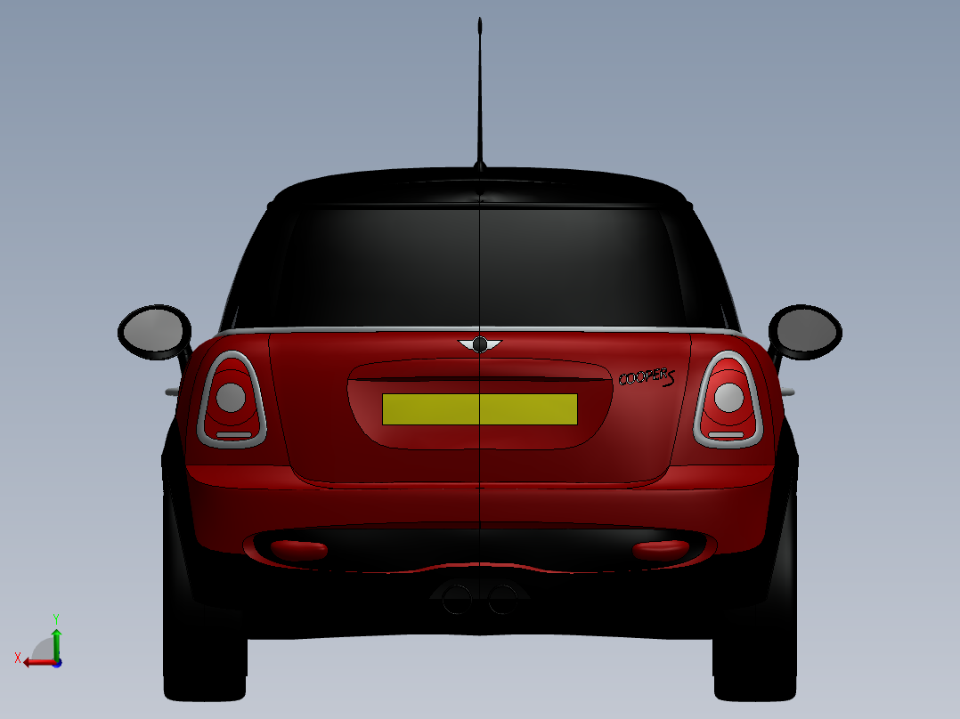 4.宝马mini cooper后视图