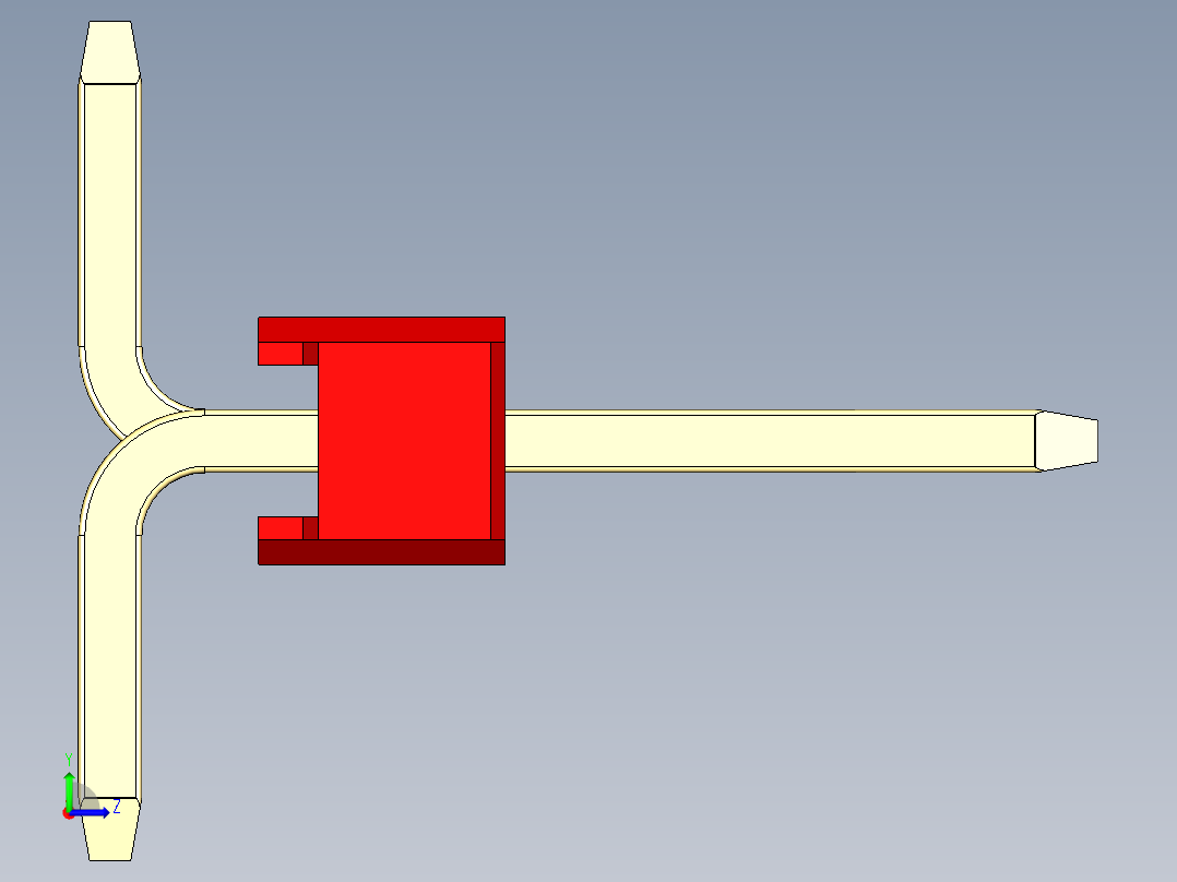 彩色公排针 100mil 2.54mm 系列-DS1022_red_25p_100mil_Type_SMT_R2_rev1.0左视图