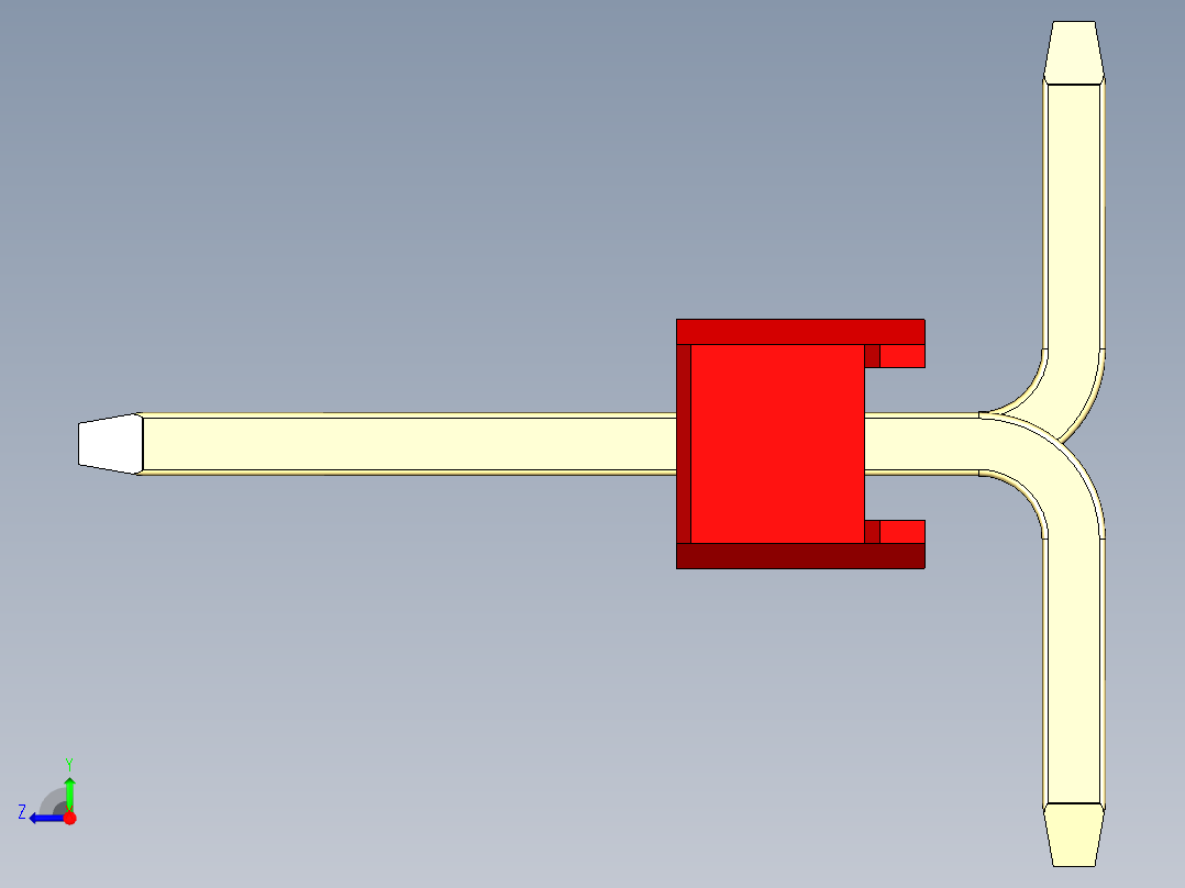 彩色公排针 100mil 2.54mm 系列-DS1022_red_25p_100mil_Type_SMT_R2_rev1.0右视图
